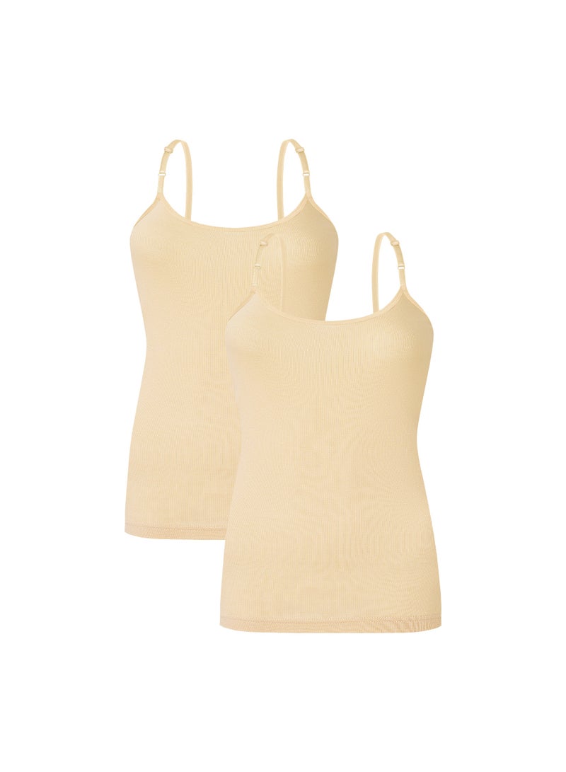Mariposa Women’s Soft Cotton Comfort Fit  Sleeveless Camisole Innerwear  Top Assorted Colors  Pack of 6 Everyday Use - Image 5